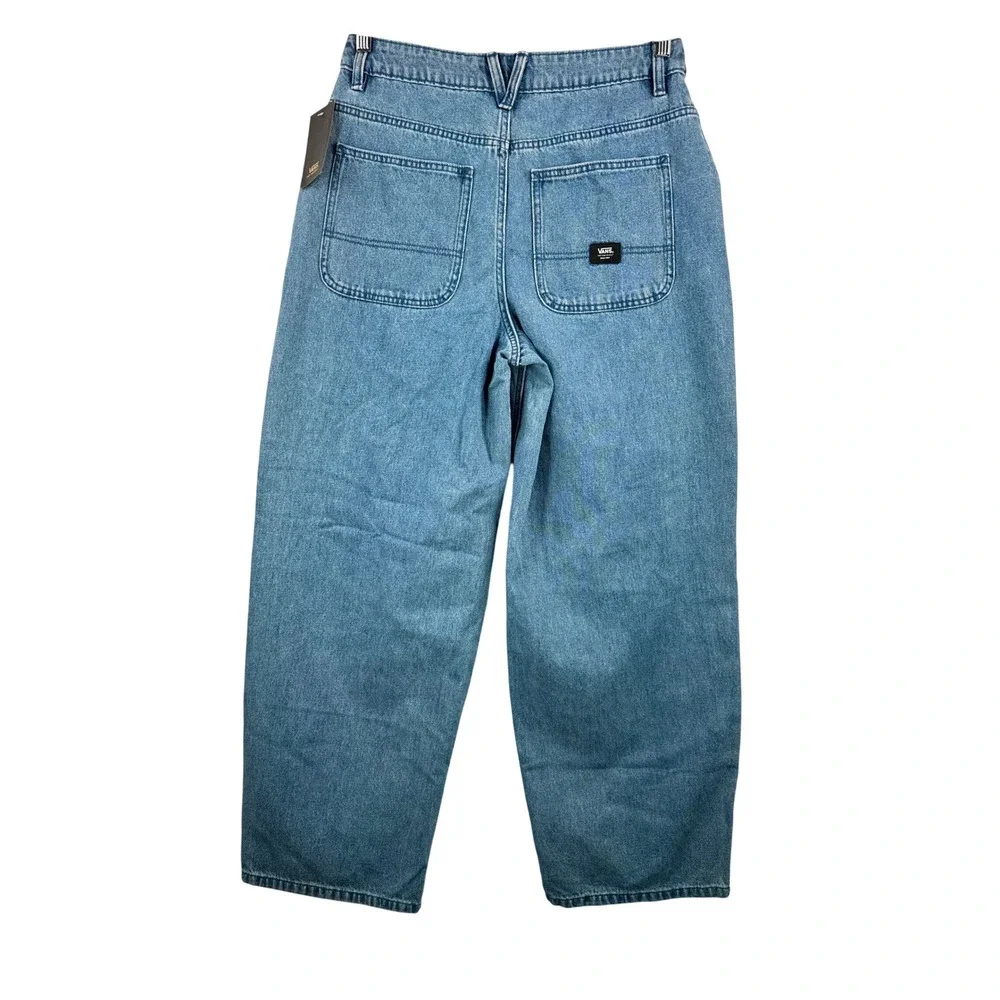 Vans Curbside jeans sz 28‎ Blue Wide Leg High Rise Carpenter Jeans